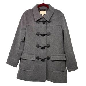 Banana Republic Factory Gray Wool Blend Toggle Button Hip Length Coat Women XL